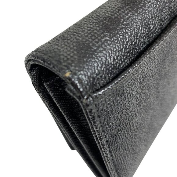 Michael Kors Large MK Signature Fulton Flap Continental Wallet Black PVC - Picture 8 of 14